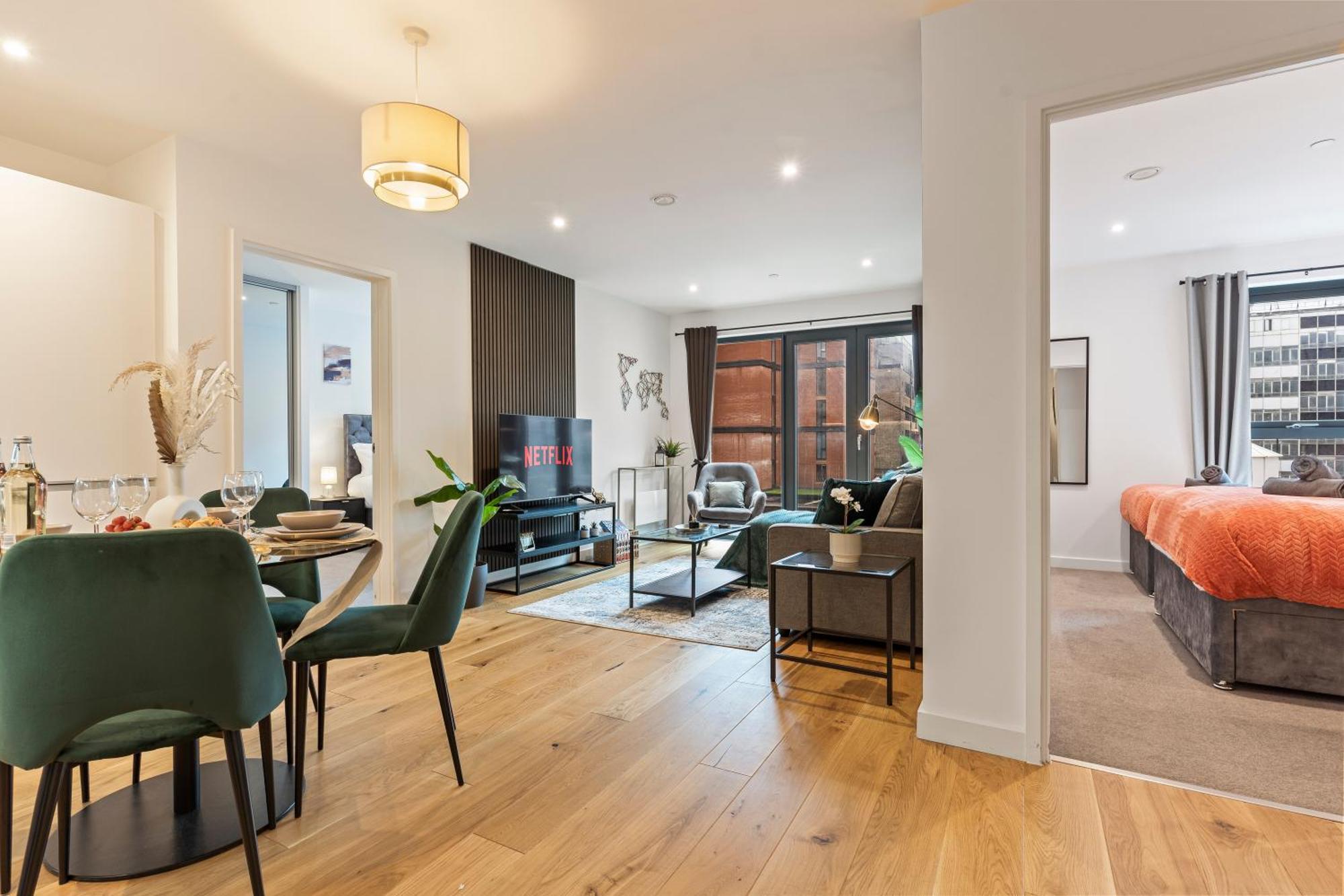 Shanti - 2bed 2bath Centre - Wifi - Netflix- Parking- Modern- Perfect For Family, Contractors, Leisure, Business By Shanti Nights Apartment *